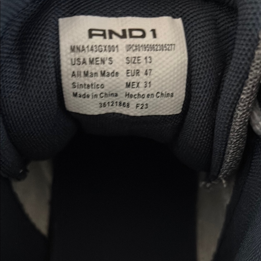 AND1 Men’s High-Top Streetball Basketball Shoes - Men’s Size 13. - Picture 6 of 6